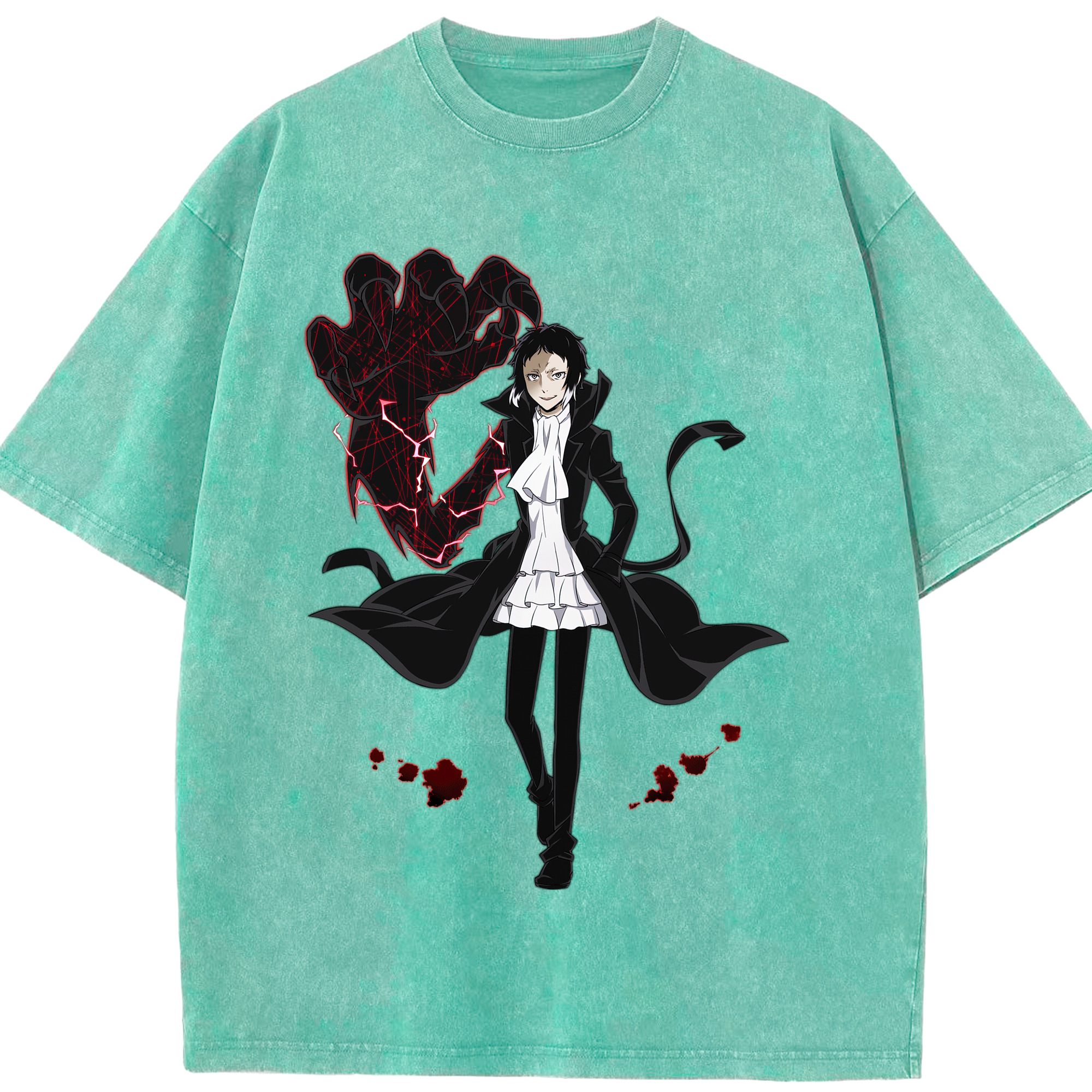 （画像用） 文豪ストレイドッグス Bungo Stray Dogs 綿100% ヴィンテージ風 半袖Tシャツ（フロントプリント）
